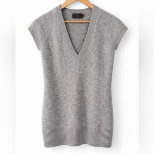 Pure Collection Light Gray 100% Cashmere Sweater